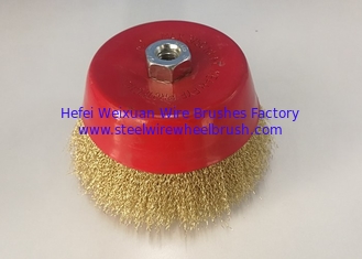 China 150mm Outer Diameter Crimped Wire Cup Brush for Cleaning Metal Working supplier